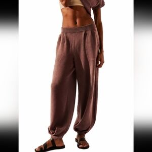 Free People Beach Freya Sweater Knit Pants Linen Blend